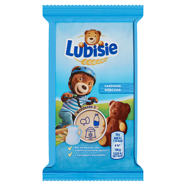 Ciastko nadzienie mleczne biszkoptowe Lubisie  30g