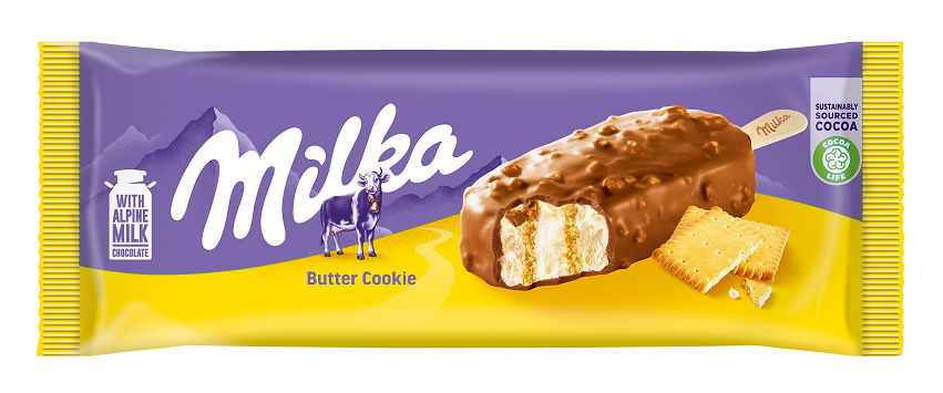Lody Butter Cookie na patyku Milka 100ml esklep.polomarket.pl