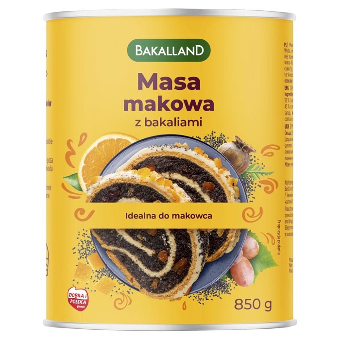 Masa makowa Bakalland 850g esklep.polomarket.pl