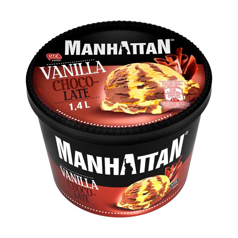 Lody waniliowo-czekoladowe Manhattan 1400 ml