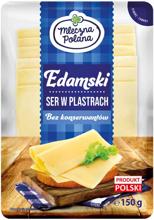 Ser Edamski plastry Mleczna Polana 150g