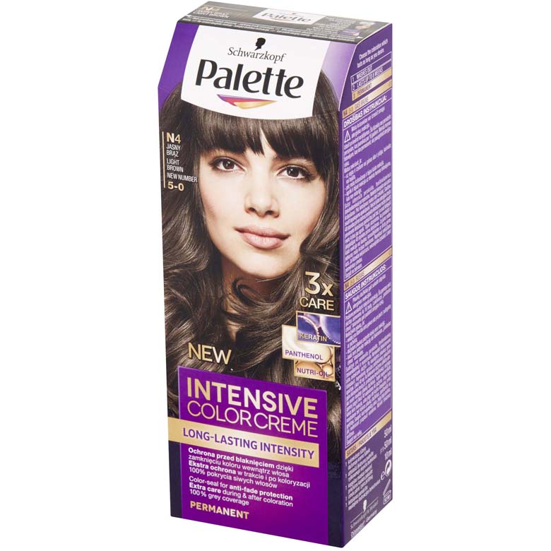 Farba do włosów Jasny Brąz N4 Palette szt esklep.polomarket.pl