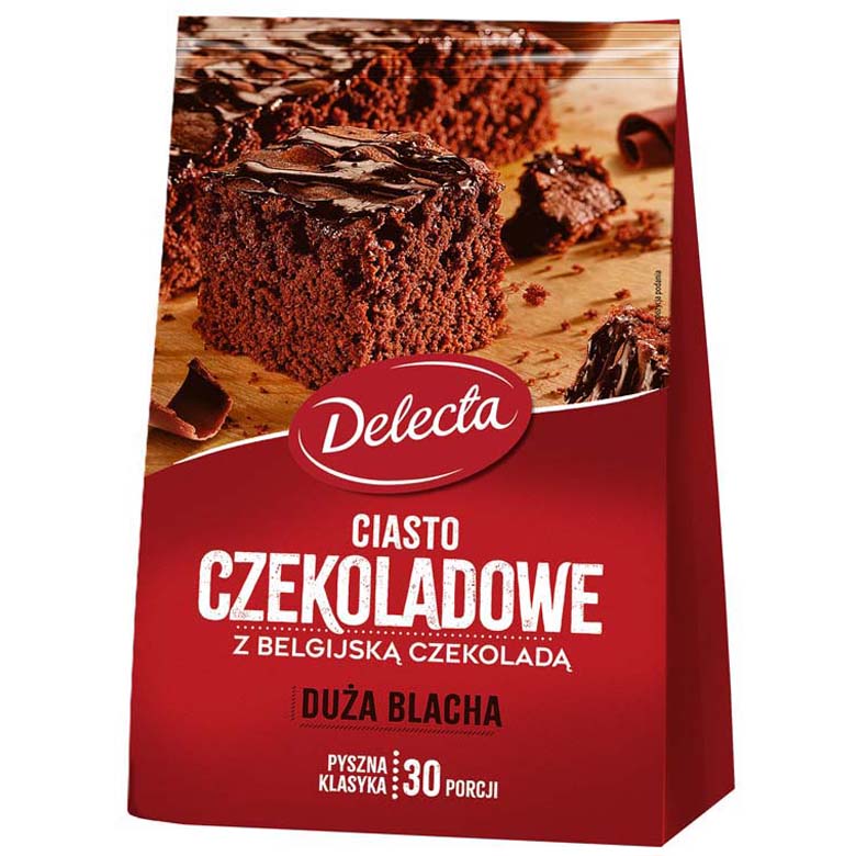 Ciasto Duża Blacha czekoladowe Delecta 670g esklep.polomarket.pl