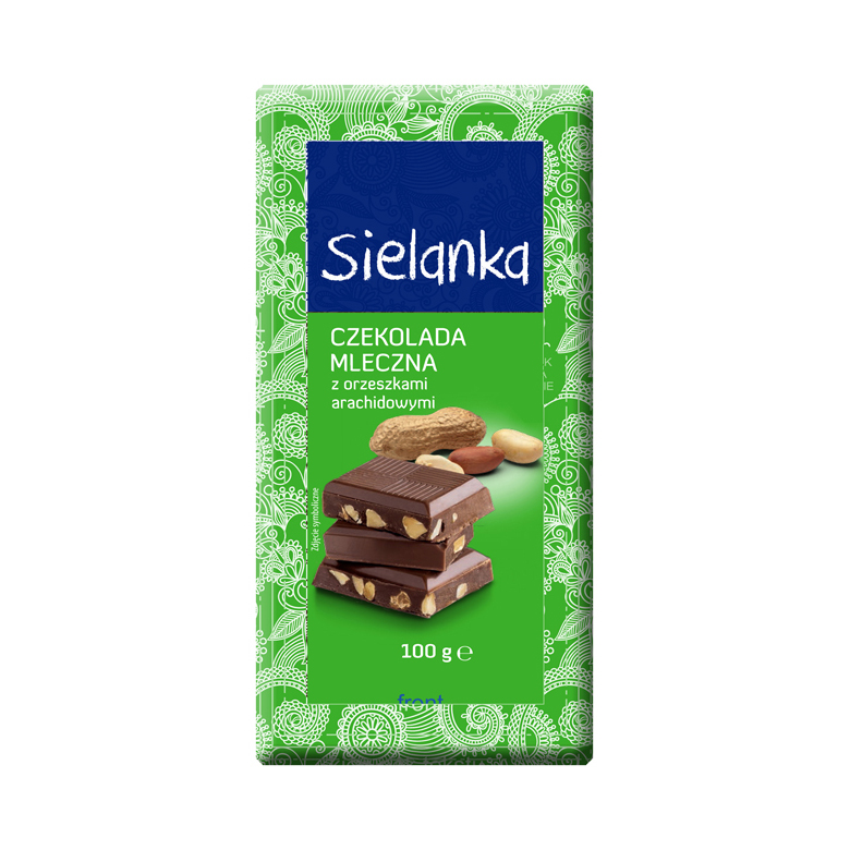 Czekolada mleczna z orzechami arachidowymi Sielanka 100g