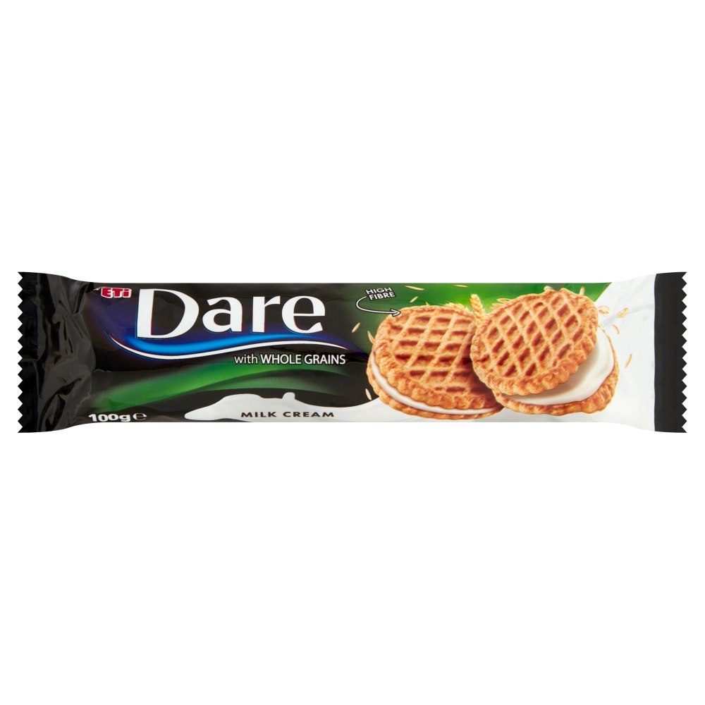 Ciastka pełnoziarniste z kremem mlecznym Dare 100g