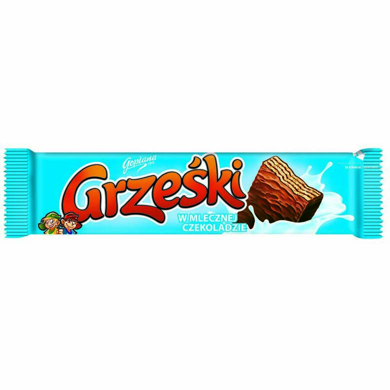 Wafle w mlecznej czekoladzie Grześki 36g