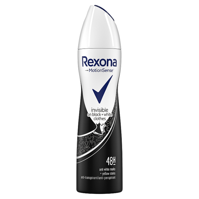 Dezodorant invisible on black + white clothes spray Rexona 150ml