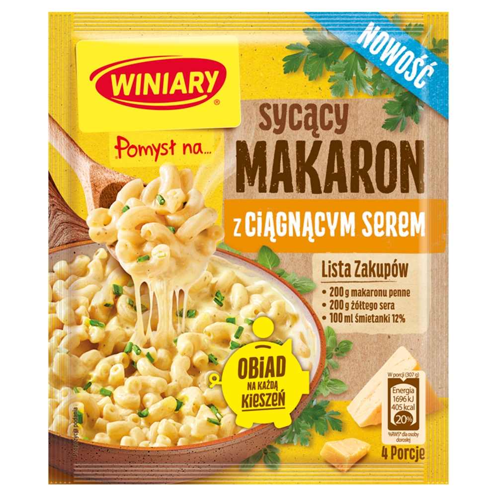 Pomysł Na sycący makaron z serem Winiary28g esklep.polomarket.pl