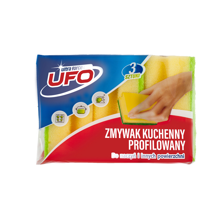Zmywak kuchenny  profilowany  UFO 3 szt.