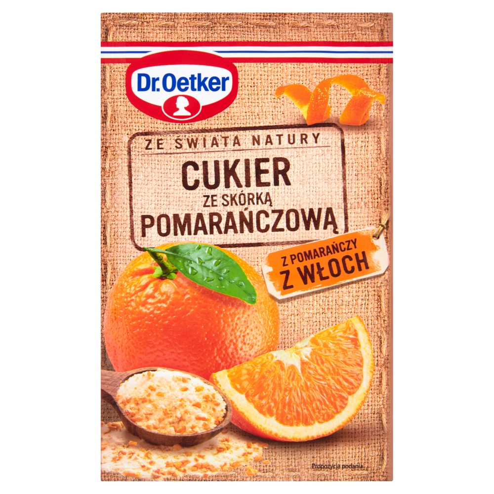 Cukier ze skórką pomarań. DrOetker 15g
