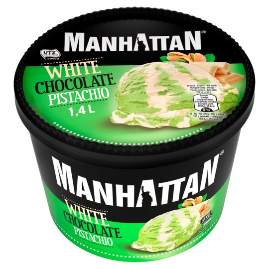 Lody biała czekolada-pistacja Manhattan1400 ml