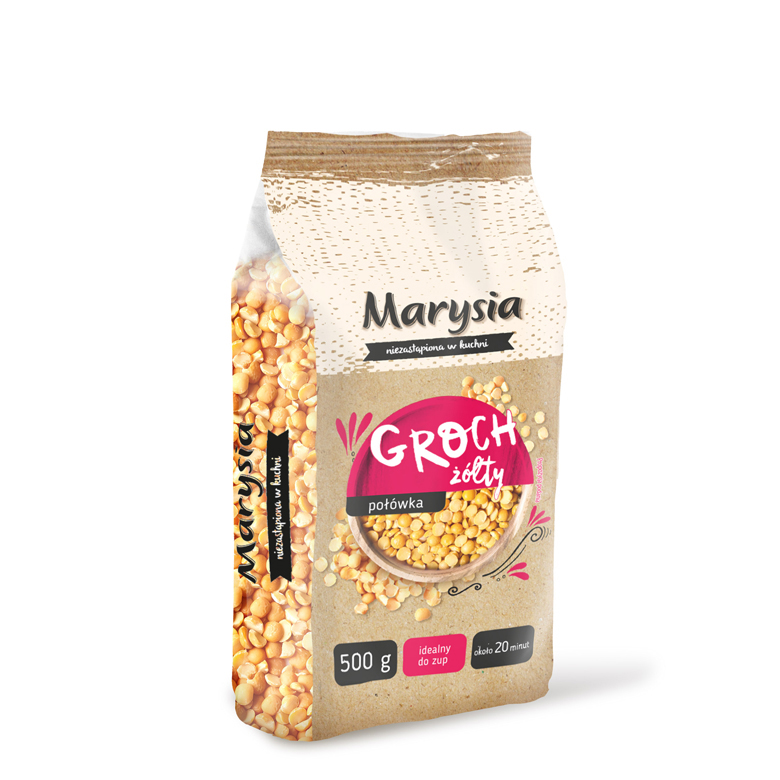 Groch żółty połówka Marysia 500g