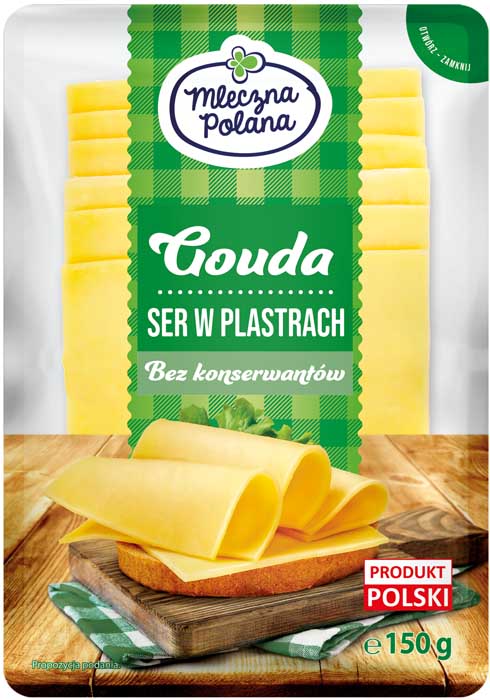 Ser Gouda plastry Mleczna Polana 150g