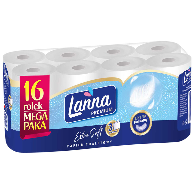Lanna Papier toaletowy 16 rolek XXL
