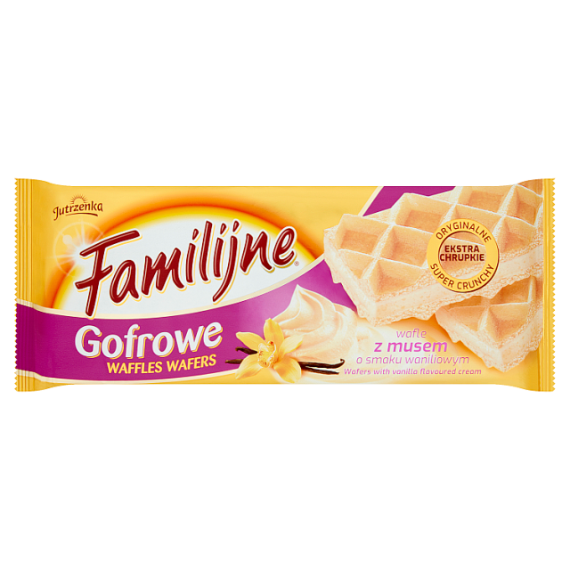 Wafle z musem waniliowym Gofrowe Familijne 130g esklep.polomarket.pl