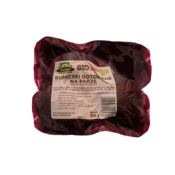 Burak gotowany na parze 500g BIO
