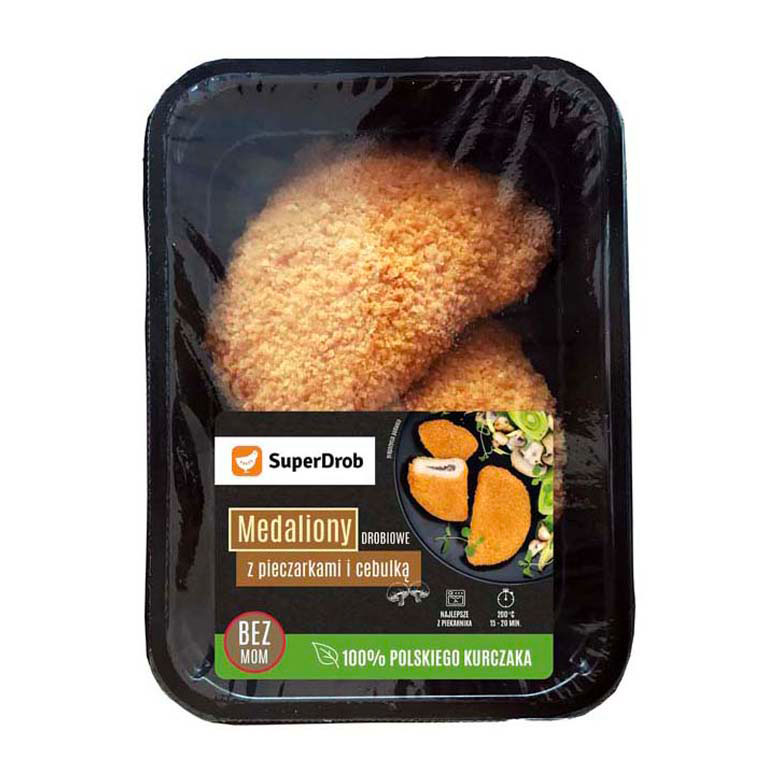 Medaliony drobiowe z pieczarkami Superdrob 250g
