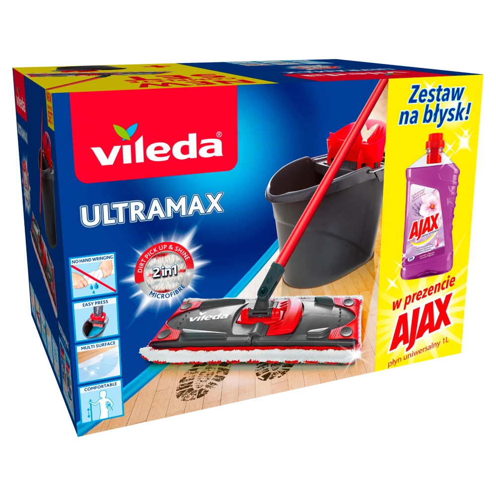 Ultramax BOX Vileda + Płyn Ajax