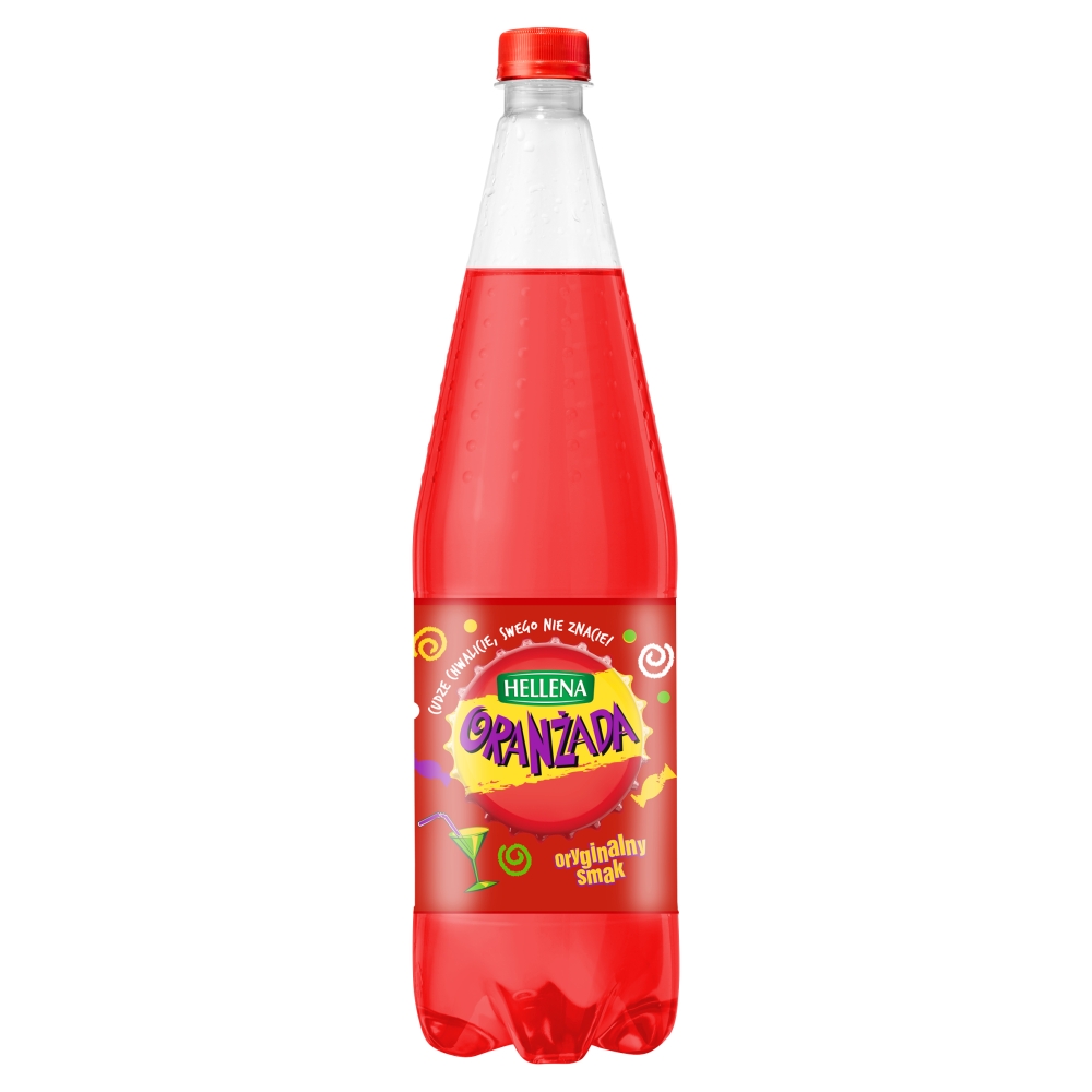 Napój gazowany Oranżada czerwona 20% soku Hellena 1,25l