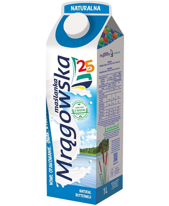 Maślanka Mrągowska naturalna 1L esklep.polomarket.pl