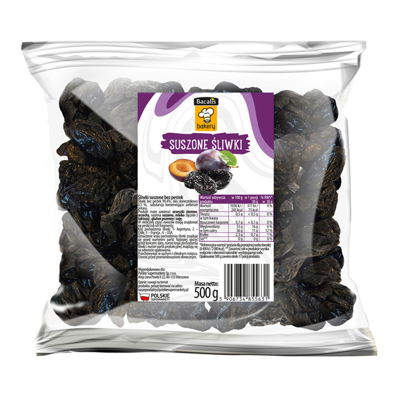 Śliwki suszone  Bacalis  500g
