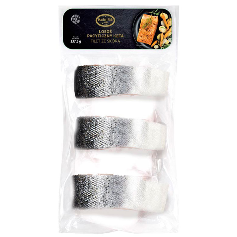 Łosoś pacyficzny porcje ze skórą Master Fish  37,5g