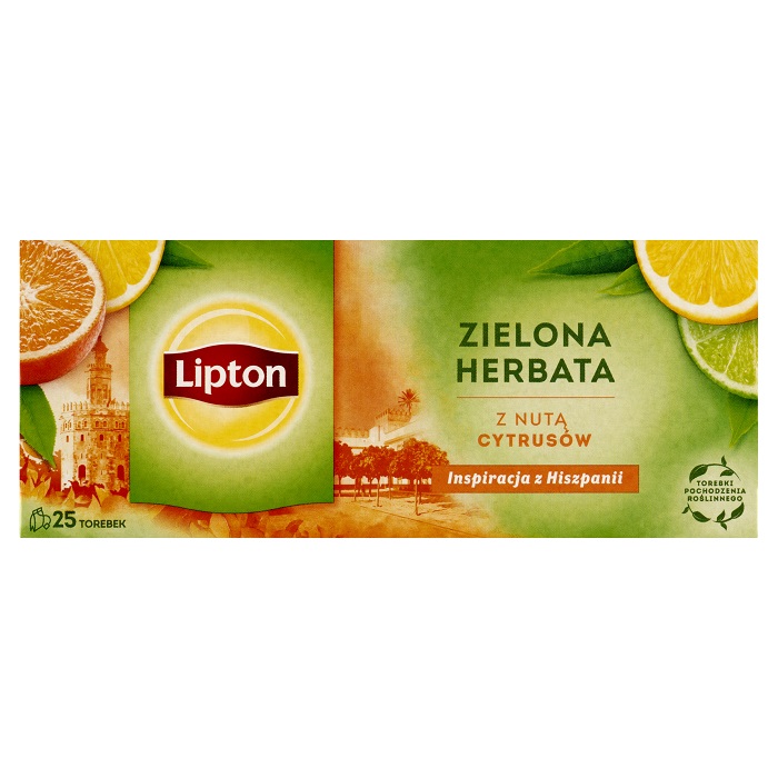 Herbata zielona Lipton 25 szt. sort esklep.polomarket.pl