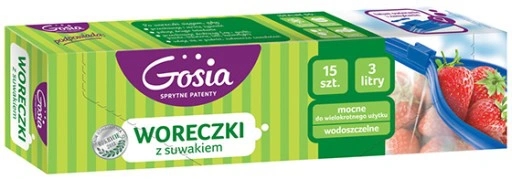 GOSIA PL Woreczki z suwakiem 3L/15 szt.