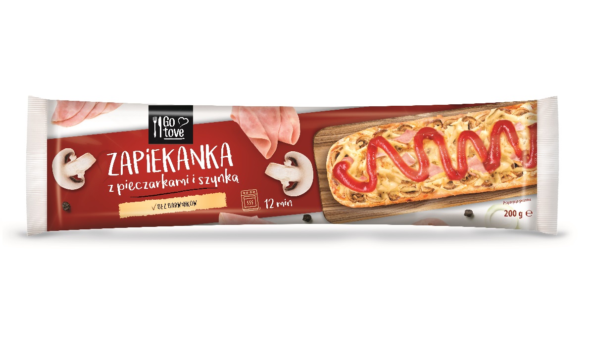 Zapiekanka z szynką i pieczarkami Go tove 200g