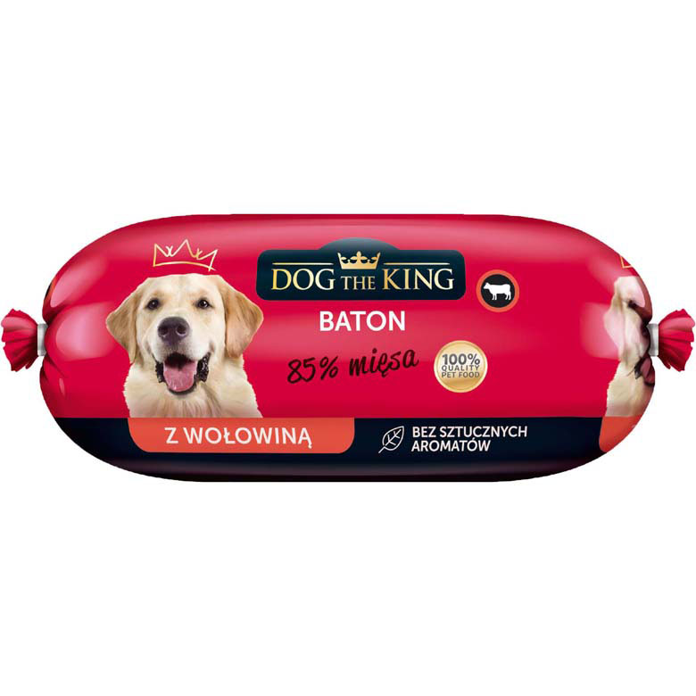 Karma w batonie  dla psa  z wołowiną  Dog The King  450g