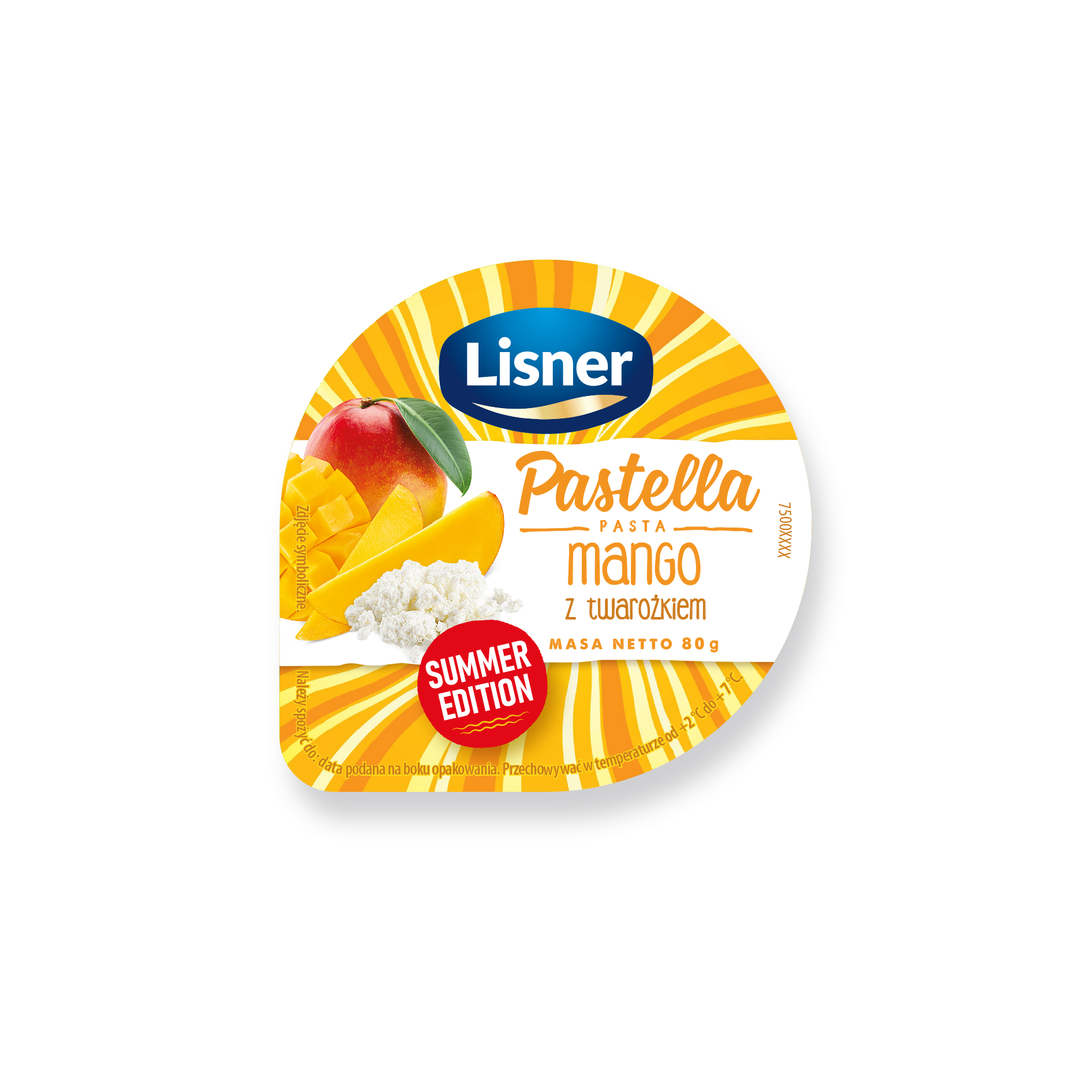Pastella Mango z twarożkiem Lisner 80g
