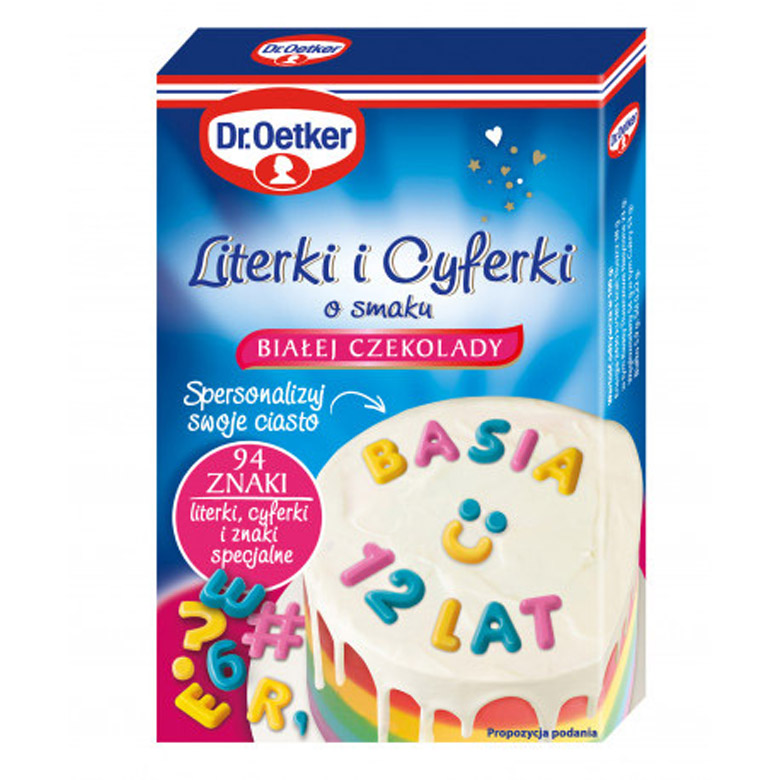 Kolorowy alfabet - dekoracja czekoladowaDr.Oetker 38g esklep.polomarket.pl
