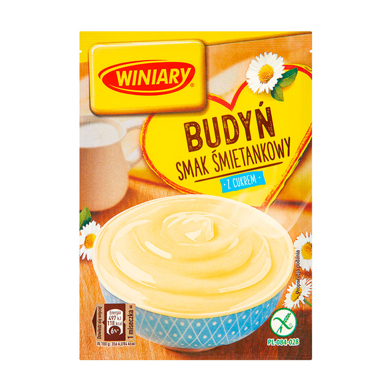 Budyń Śmietankowy z Cukrem Winary 60g esklep.polomarket.pl