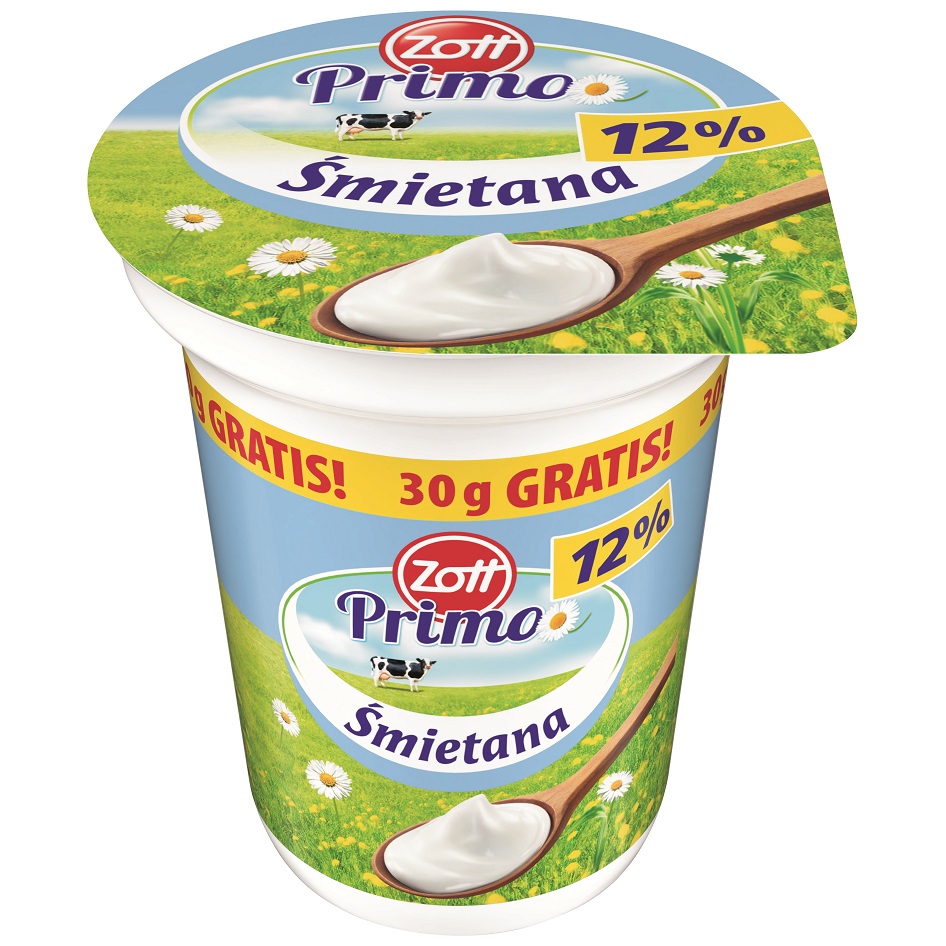Śmietana Primo 12% 330g+30g GRATIS esklep.polomarket.pl