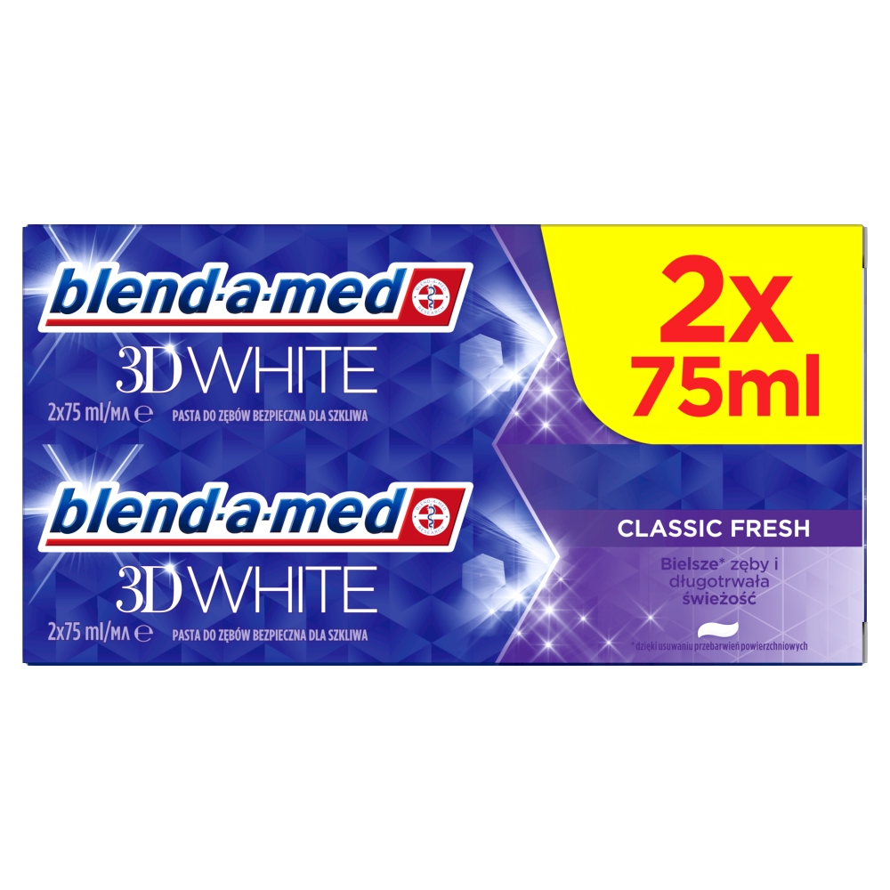 Pasta 3D White Classic Blend-a-Med 2x75ml