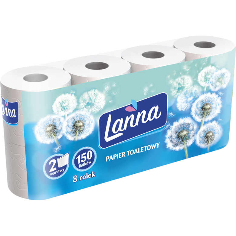Papier toaletowy 2 warstwy Lanna 8szt.