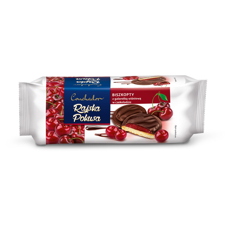 Conchador biszkopty wiśnia/trusk. 150g