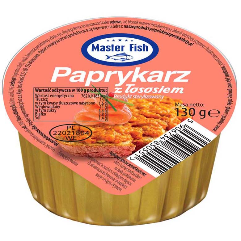 Paprykarz z łososiem  Master Fish 130g