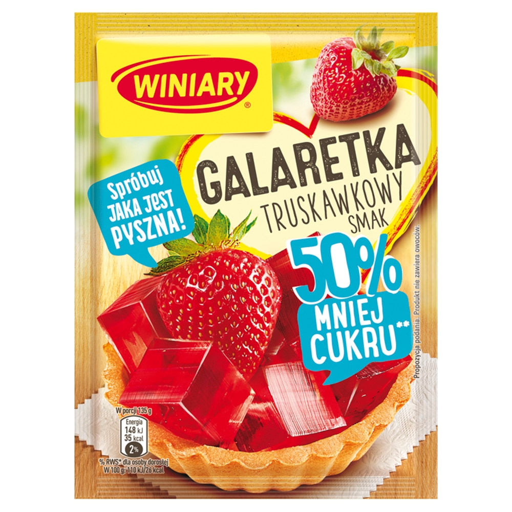 Galaretka truskawkowa 50% mniej cukruWiniary 39g esklep.polomarket.pl