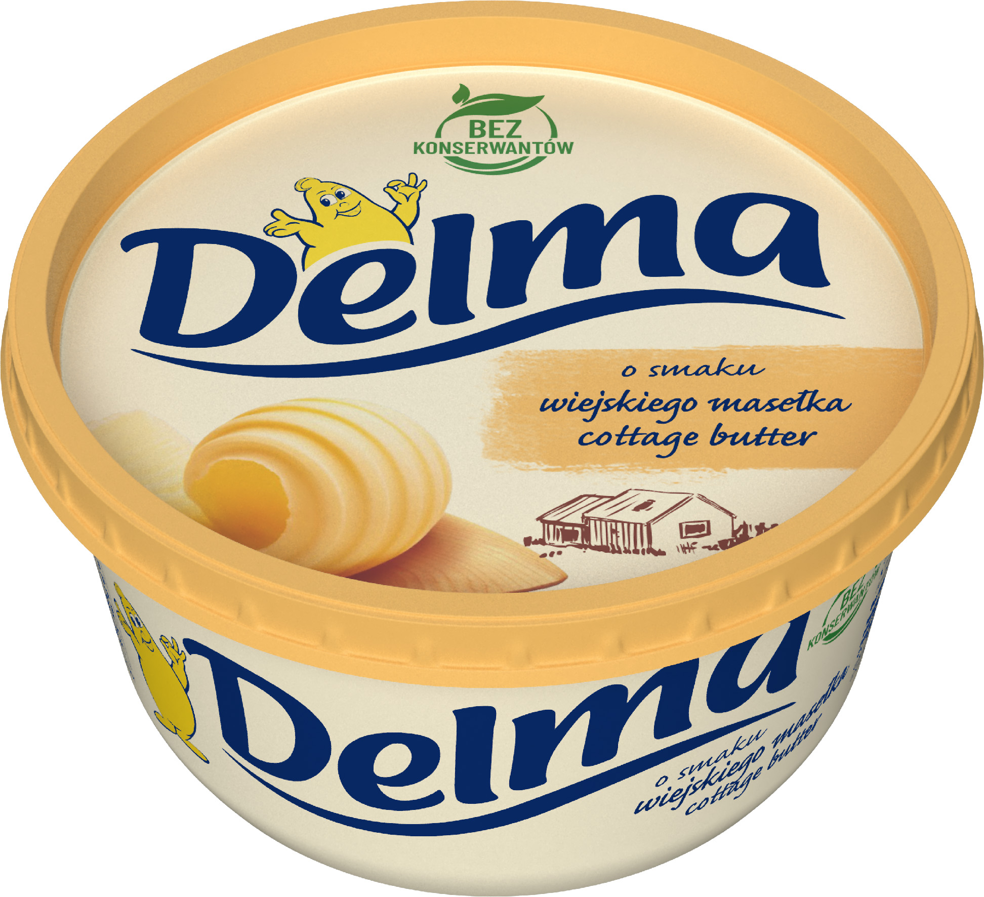 Margaryna o smaku wiejskiego masełka Delma 450g esklep.polomarket.pl