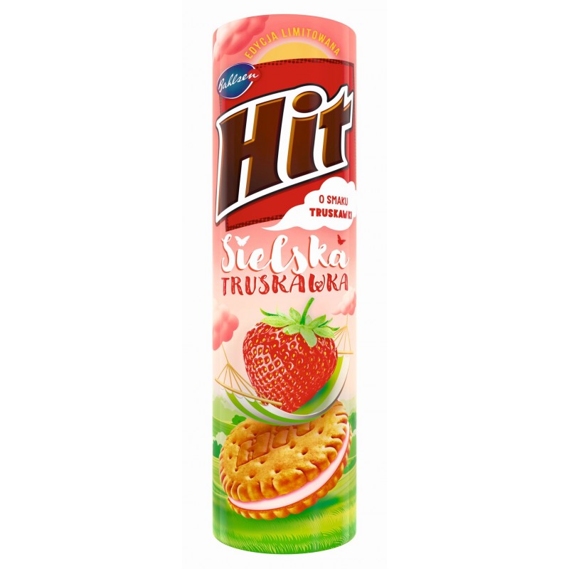 Ciastka Hit sielska truskawka 220g