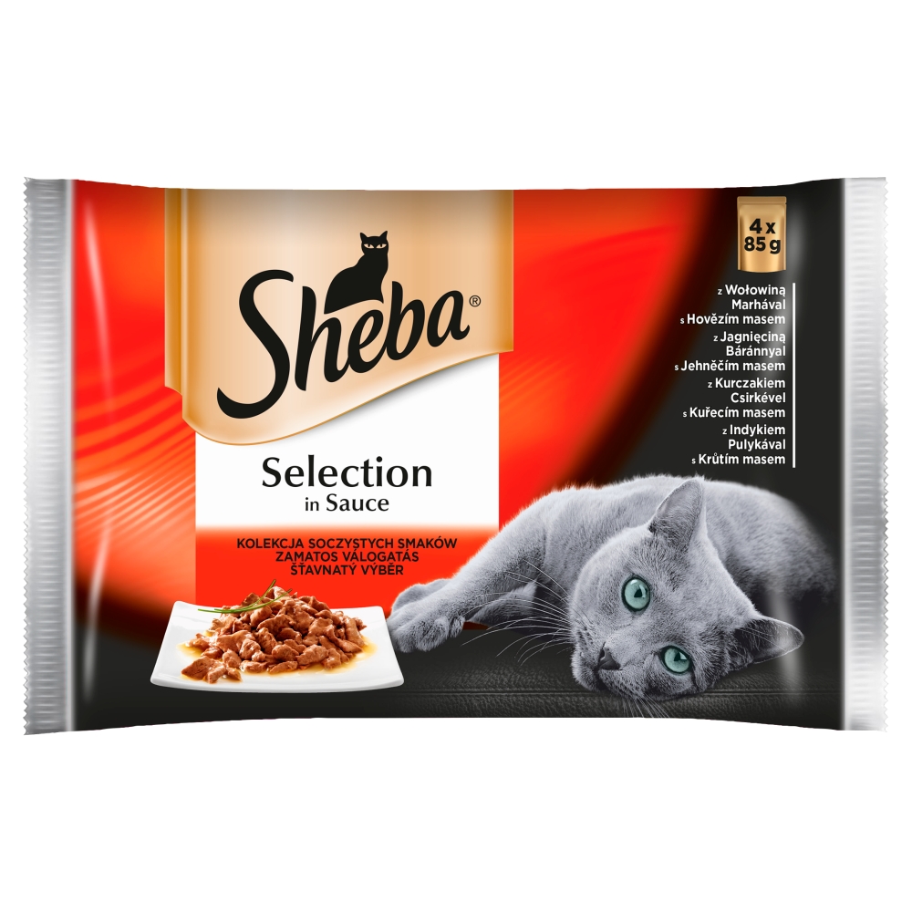 Karma dla kota w sosie Sheba Selection 4x85g esklep.polomarket.pl