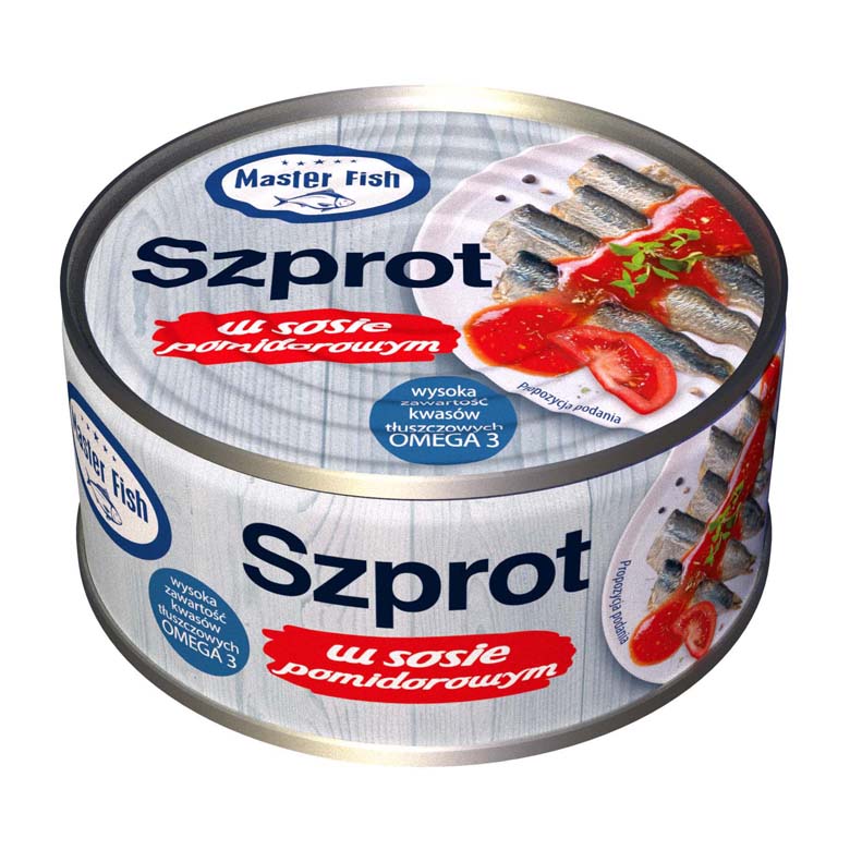 Szprot w sosie pomidorowym  Master Fish 300g