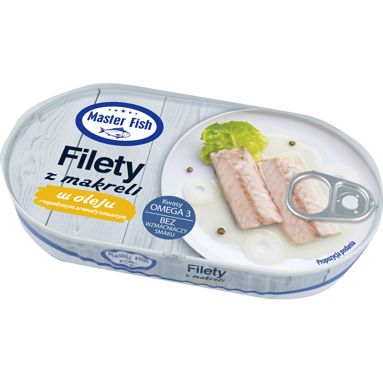 Filety z makreli w oleju  Master Fish 170g