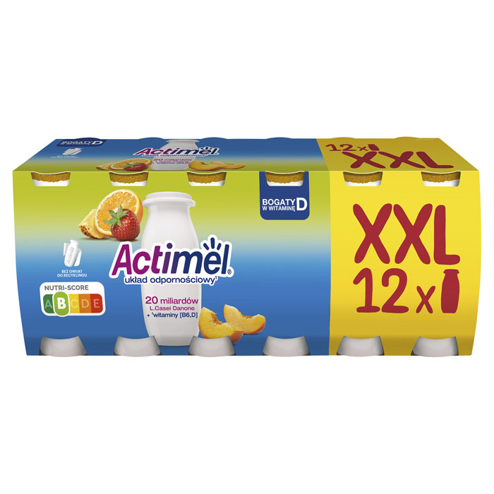 Napój mleczny o smaku wieloowoc. Actimel12x100g