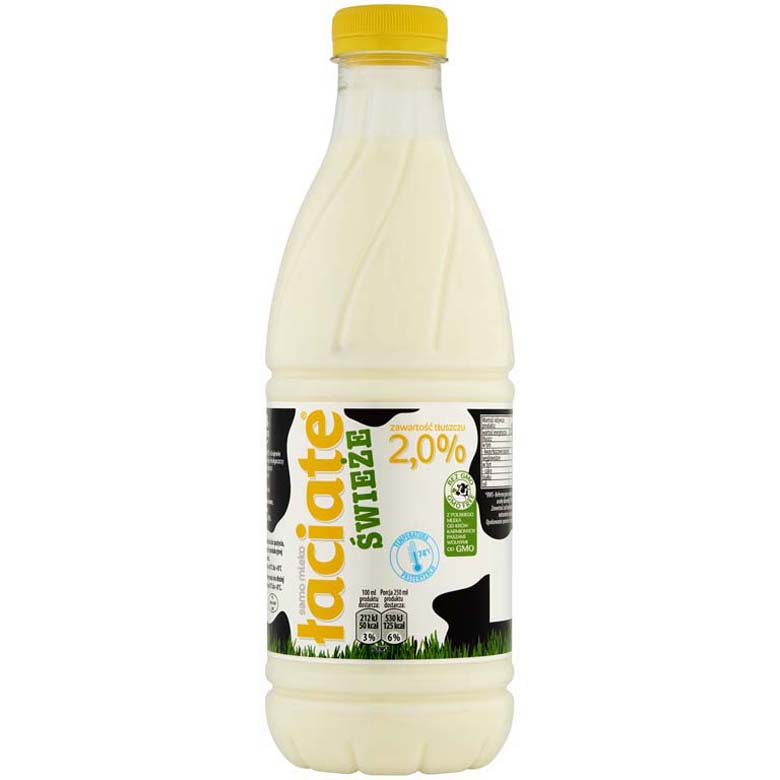 Mleko świeże Łaciate 2% 1l esklep.polomarket.pl