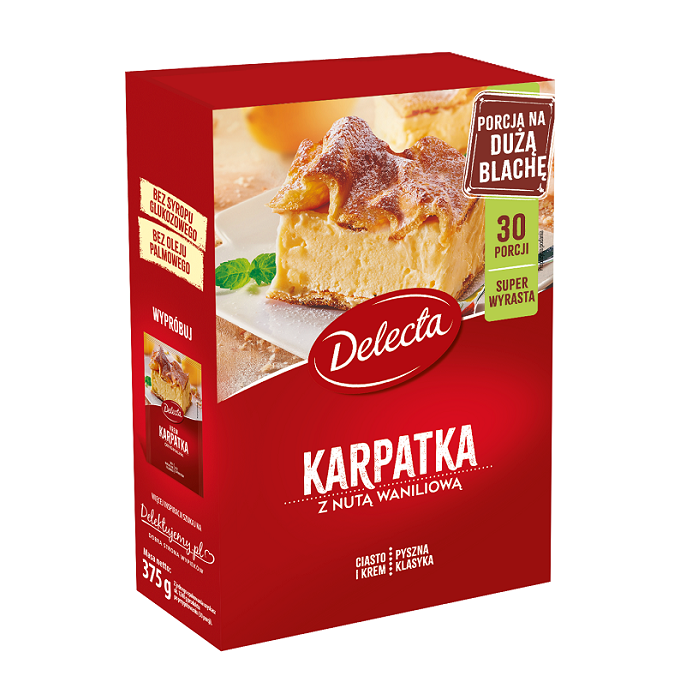Ciasto Delecta Karpatka + krem 390g