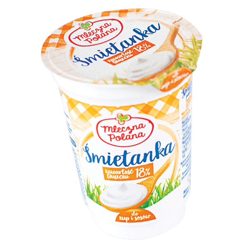 Śmietana słodka 18% Mleczna Polana 200g