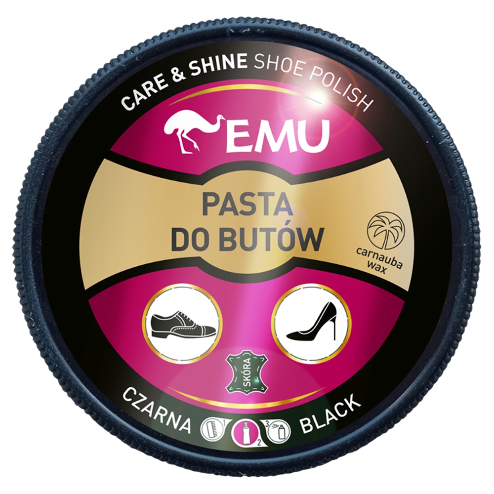 EMU Czarna pasta do butów w puszce 50ml