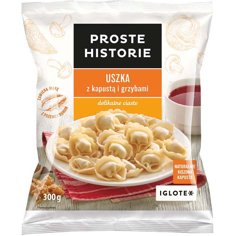 Uszka Iglotex z kapustą i grzybami 300g